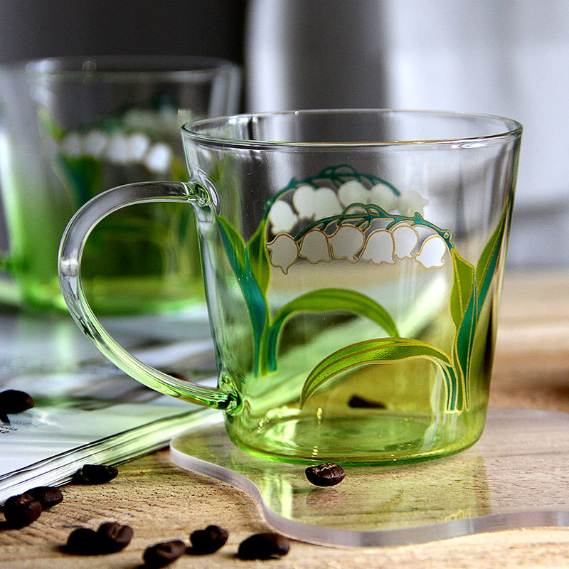 Simple Glass Coffee Cup Restaurant High Temperature Mug Ice American Latte Cold Extract Cup Small Capacity Bar Cup