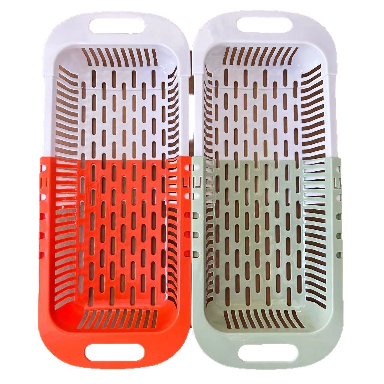 Cesta de drenaje universal de doble capa de platos domésticos de cocina lavabo de frutas y verduras sin agujeros de drenaje