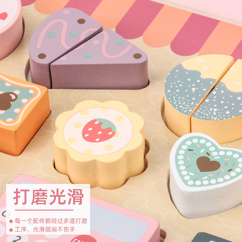 Cocina de simulación de madera, juegos de casas, niños y niñas, juegos de té de la tarde, juguetes de educación temprana