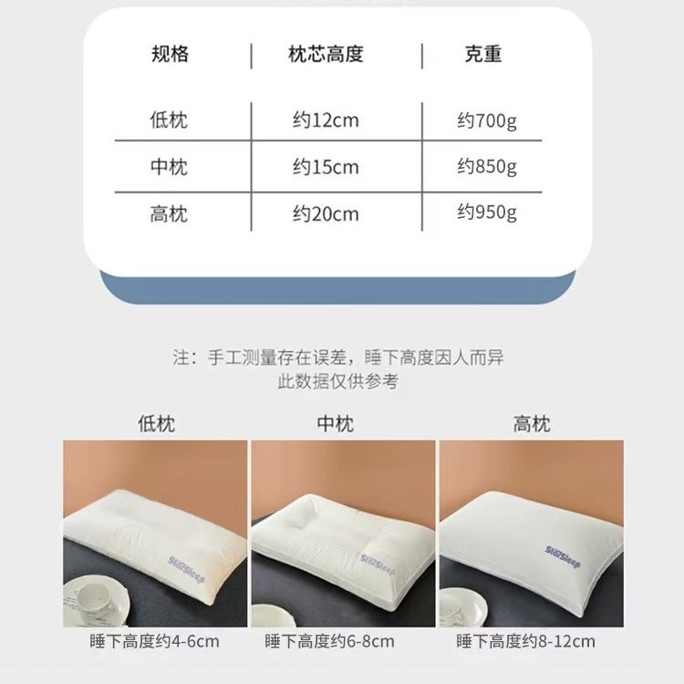 枕芯、頸椎保護、睡眠補助、家庭用ペア、児童学生寮、大人用低枕、大人用全頭男性用|undefined