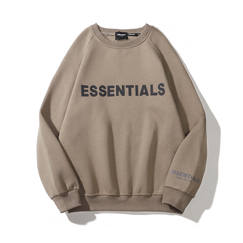FOG ESSENTIALS letras de silicona estereoscópica hombres y mujeres americanos camisa con sudadera con sudadera con sudadera image 9