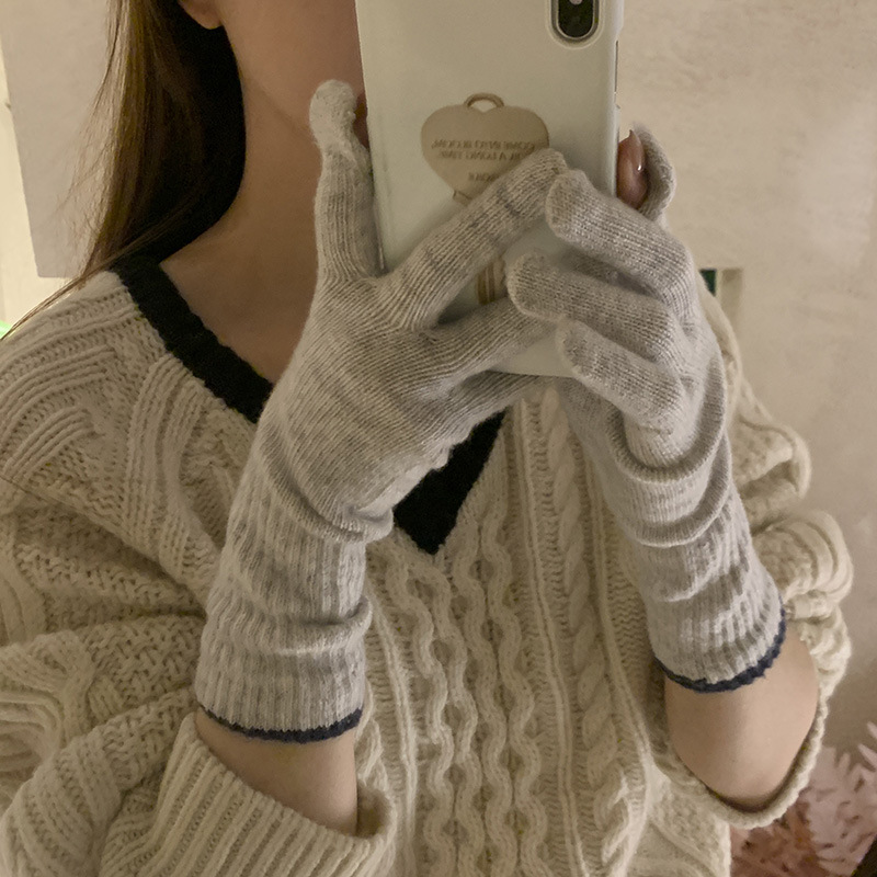 Guantes de punto personalizados multicolores opcionales envío rápido pantalla táctil dedos de fuga guantes personalizados fábrica de origen