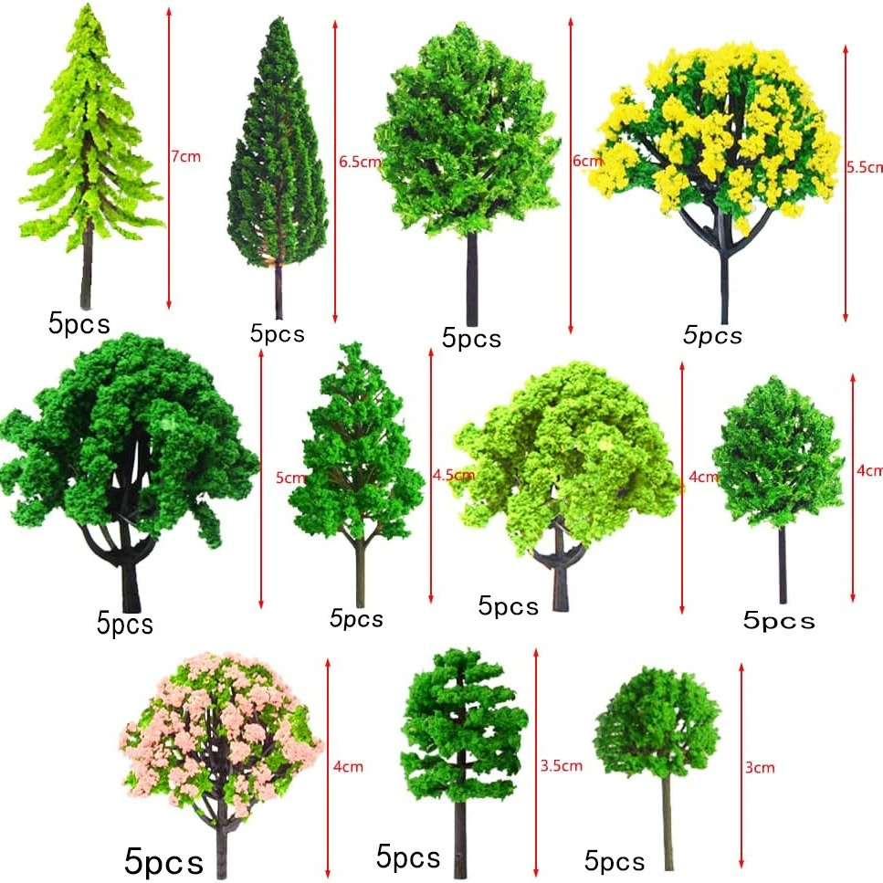 Микро-пейзаж DIY материал фанатская модель дерева небольшое дерево миниатюрный пейзаж зеленый мини-имитация пластикового дерева