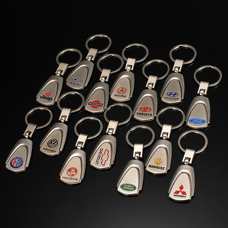 Suitable for Metal Car Logo Keychains, Trapezoidal Key Pendants, 4S Store Car Logo Keychains, Popular Keychains