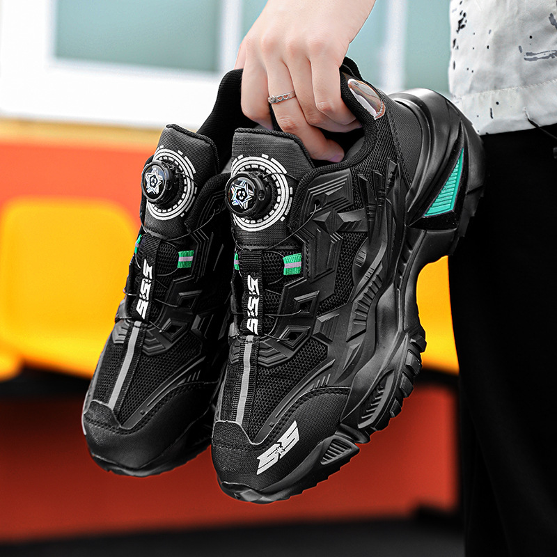 Sneaker hombres 2023 botón giratorio Comercio exterior más tamaño papá zapatos pareja caminadora zapatos de uñas zapatos de hombre al por mayor