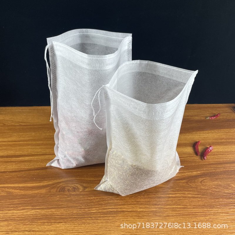 批发20*25无纺布抽线茶包袋一次性煎药袋纱布袋过滤袋调料包足浴