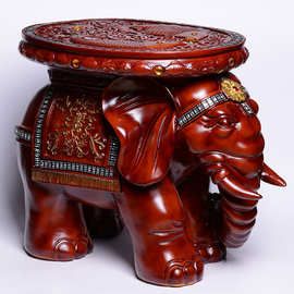 大象凳子实木红木换鞋凳欧式客厅摆设家居装饰品大象摆件厂家批发