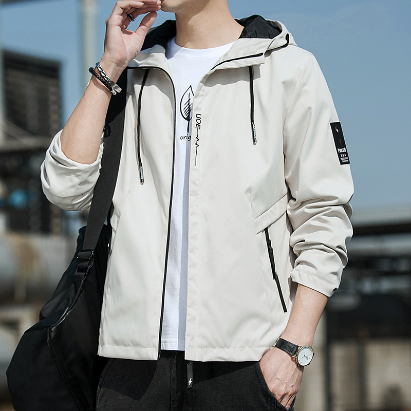 Herren Herbstjacke Mit Kapuze Leichte Freizeitjacke Für Herren_voghion.com