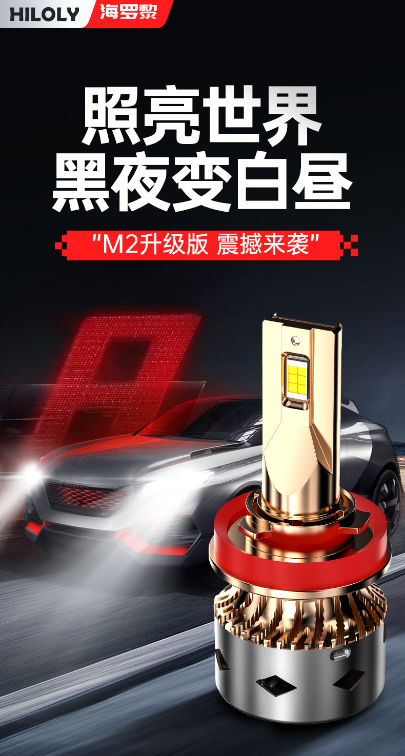 Brand can be offline agent/M211 car led headlight ultra-bright spotlight H1H3H4H7H119 Factory Direct