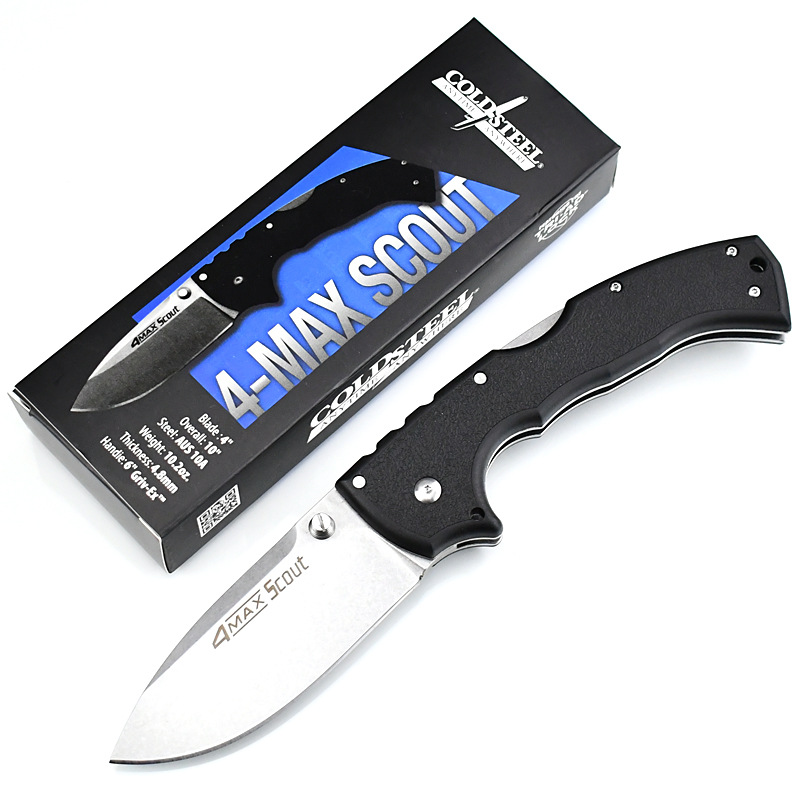 户外折叠刀冷钢4MAX重型战术刀野外求生刀便携锋利刀露营防身折刀