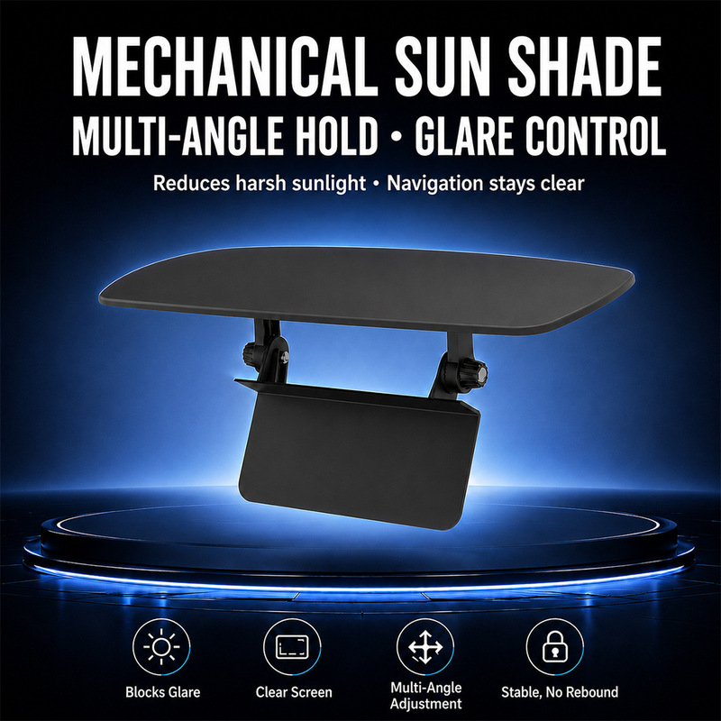Cross-Border Car Center Console Sunshade, Light-Blocking Panel, Multi-Angle Adjustment, Anti-Glare, Sun Protection, Navigation Without Distraction