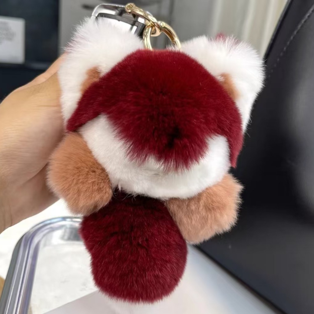 Pequeño zorro de peluche pequeño colgante lindo muñeca de peluche colgante llavero de automóvil bolso colgante regalo