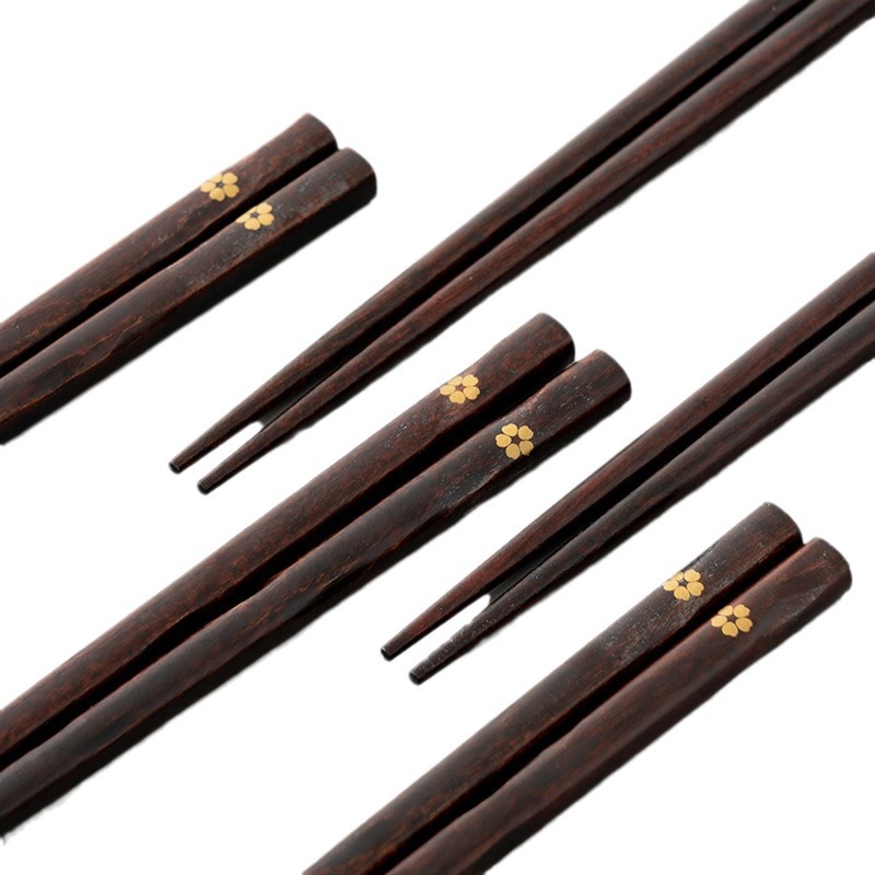 Daxin creativo estilo japonés antideslizante flor de cerezo señaló arte salvaje azufaifo vintage palillos traje de madera caja de regalo