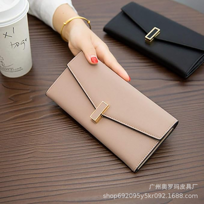 Amazon Hot Selling Women's Clutch Bag Long Genuine Leather Multi-function Wallet Large Capacity European and American Women's Wallet