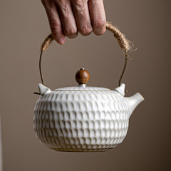 中式炭火爐蠟燭煮茶電陶爐燒水壺簡約花茶果茶泡茶器耐熱提梁茶壺