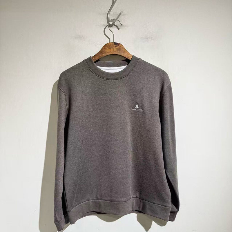 2025 Autumn/Winter New Men's Sweatshirt Old Money Style Embroidered Cashmere Crew Neck Sweatshirt Business Casual Men's Pullover