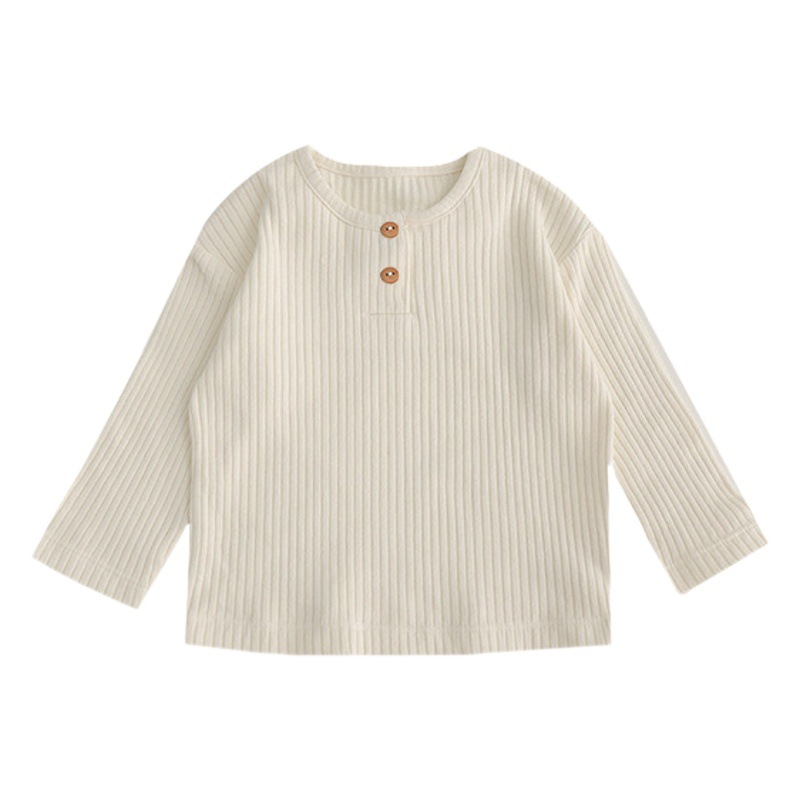 ベビー長袖Tシャツ秋服2025新しいスタイルのベビーボトムスシャツ男の子と女の子用ラウンドネックトップス秋