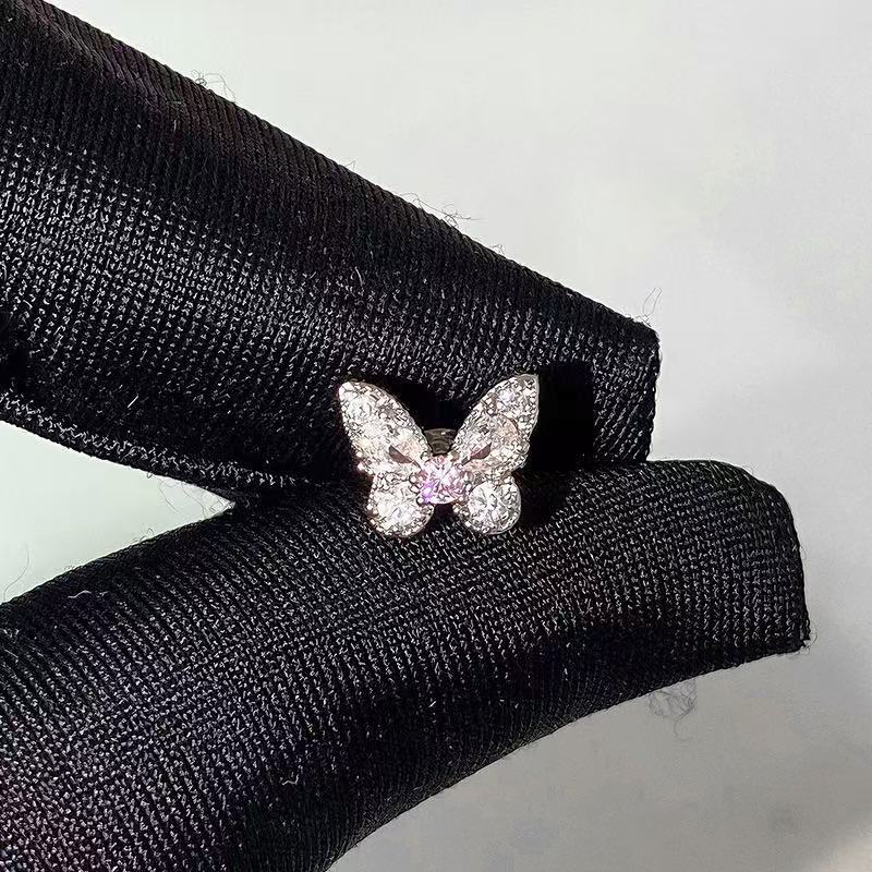 Tricolor de mariposa de polietileno diseño de diversión dulce hermana coreana INS estilo de explosión agujeros de orejas huesos de orejas