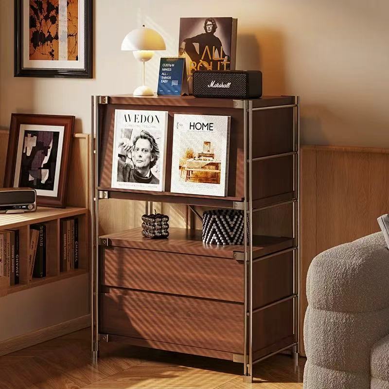 木质中古杂志柜书架板式家具客厅置物架展示柜卧室收纳柜边柜书柜