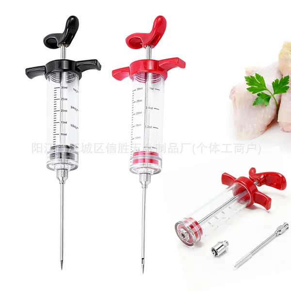 Stainless Steel Turkey Needle Food Injector Marinade Injector Barbecue Injector Kitchen Injector