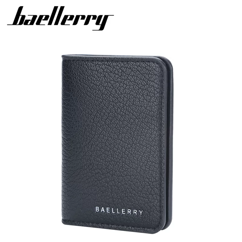 Мужской кардхолдер BAELLERRY тонкий корейский вариант с тиснением под личи, мультикард, портмоне для наличных и карт, простой деловой зажим для карт