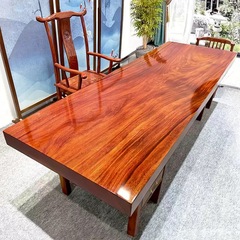 非洲进口红花梨大板长方板实木茶桌原木画案台天然一体办公桌工厂