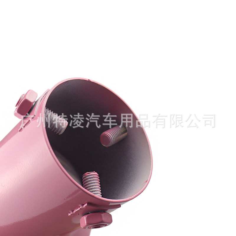 63mm car tail throat single out heart-shaped style exhaust nozzle stainless steel rear air nozzle muffler tail pipe tail throat