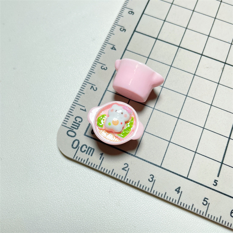 diy奶油胶仿真微缩场景小猫泡面碗可爱 贴片手作自制挂件树脂配件详情5