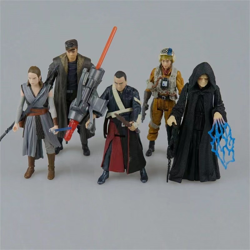 Star Wars 3,75 pulgadas Black Warrior Clone Doll Storm Soldier White Soldier 30 Aniversario Juguete modelo a mano