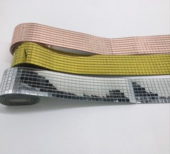 跨境爆品自粘馬賽克牆貼1464粒創意DIY玻璃鏡面貼居家裝飾KTV貼片