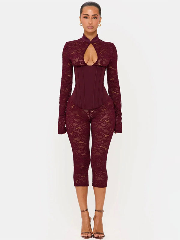 2026 estilo europeo y americano transfronterizo nueva moda sexy encaje hueco cheongsam hebilla delgada bolsas de caderas monjes cintura