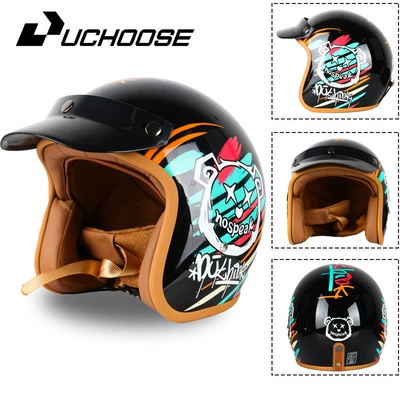Motosiklet kaskı (dəbilqə) — Dot Safety Helmet for - black-bear-m