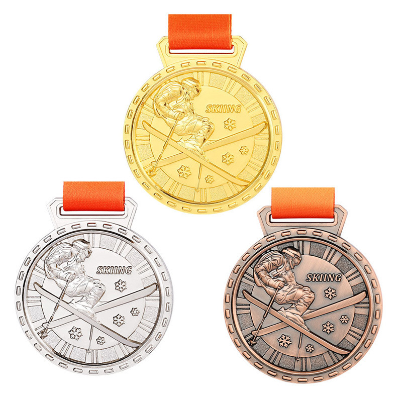 Juegos Deportivos Insignia de metal Medalla conmemorativa Natación Ping-Pong Rugby Patinaje en ruedas Ciclismo Boxeo Esquí