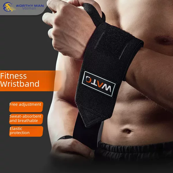 Push-ups Winding Pressurized Sports Wrist Bracer Hard Pull Fitness Hand Guard Wrist Strap Weightlifting Booster Band Bandage Mouth Same