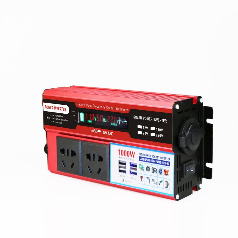 12v 24v 1000W modified wave car inverter with LCD and USB power converter