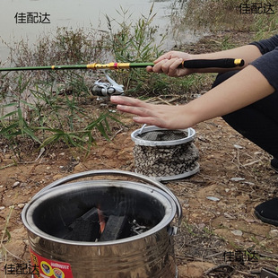 Winter Fishing Heating Stove Wild Fishing Grilled Fish Dry Outdoor Barbecue Stove Charcoal Basin Stove Carbon Basin Portable Mobile Camping