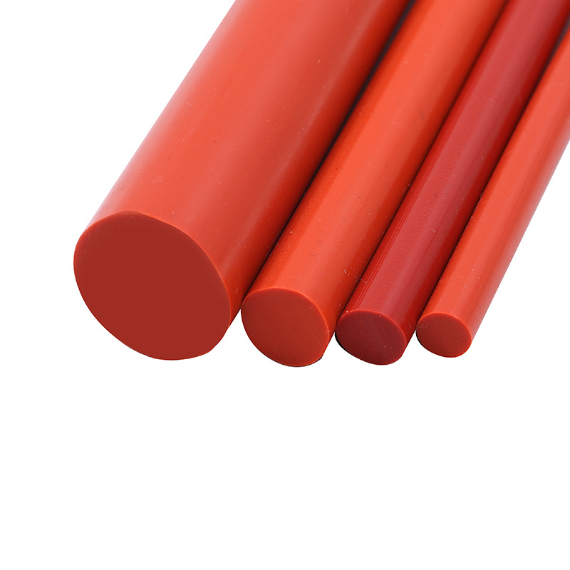 Silicone solid round strip red high-temperature resistant rubber strip sealing strip 1/2/3/4/5/6/7/8/10/12/30mm