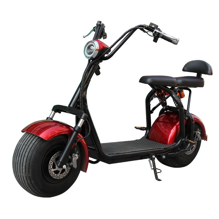 Scooter eléctrico estilo Harley para dos personas, amortiguación delantera y trasera, para ciudad, fabricante con opciones personalizables
