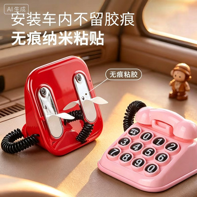 Retro Telephone-Style Temporary Parking Sign, Car Moving Number Plate, Creative Interior Decoration, Available in Multiple Colors