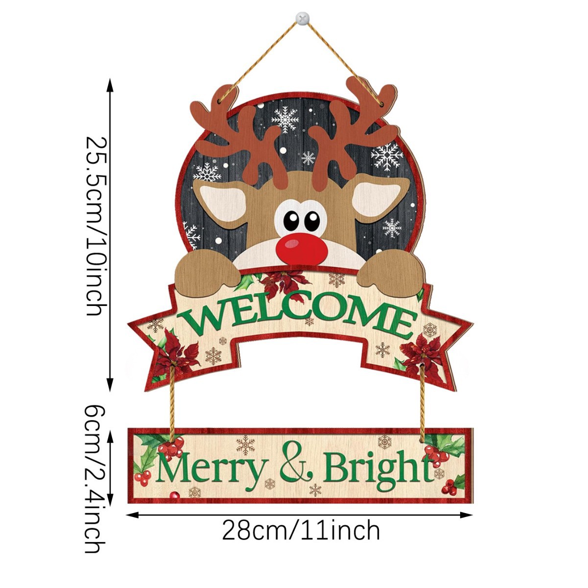 Transfronterizo temu explosión decoración del hogar invierno elementos de Navidad logotipo de madera de Navidad decoración creativa