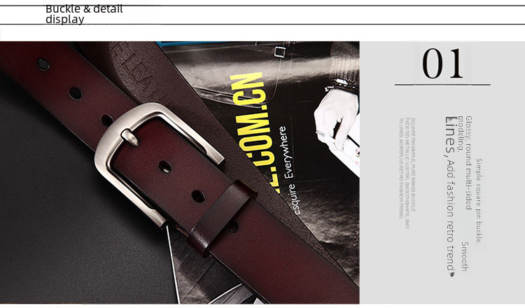 Produttori popolari all'ingrosso cintura da uomo in pelle di vacchetta con fibbia ad ardiglione a due strati cintura da uomo retrò versatile da lavoro_voghion.com