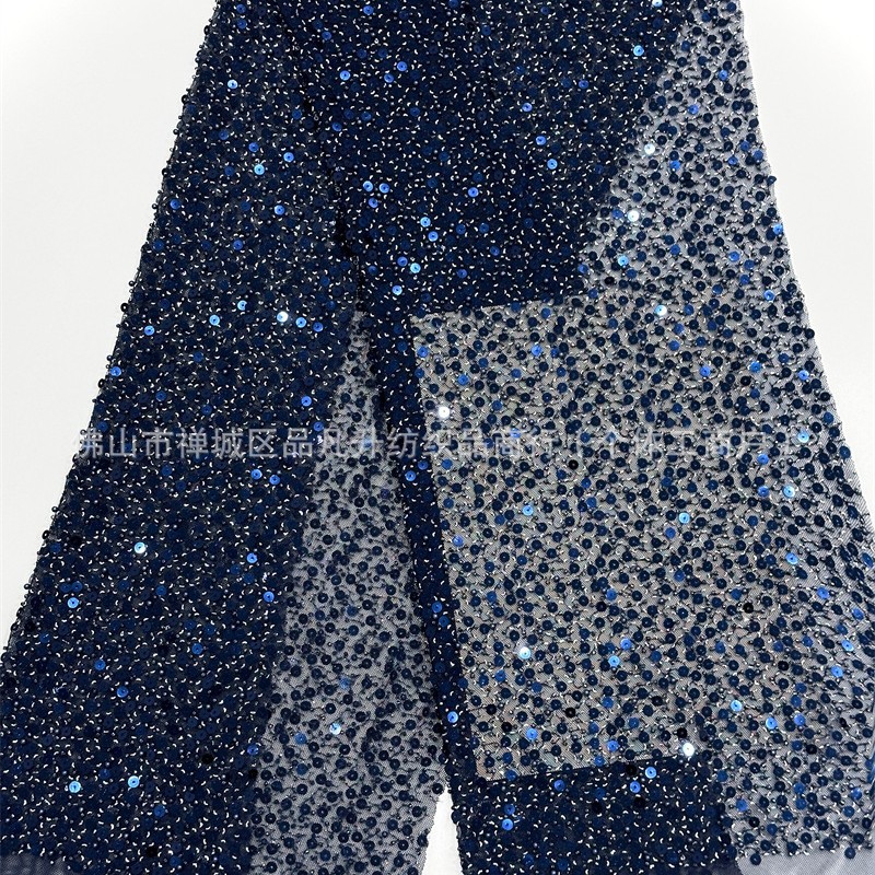 Nuevo rollo de tela de malla elástica moda vestido de cena de alta costura vestido de moda falda de cola de pez tejido en stock image 5