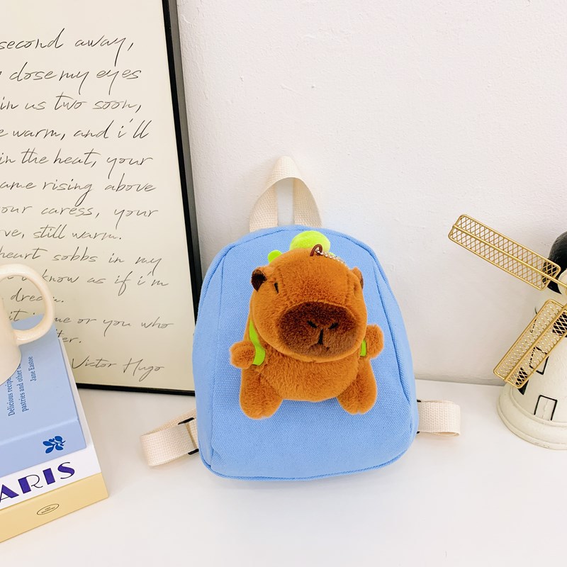 Jardín de infantes bebé viajar mochila pequeña lindo capibara mochila para niños y niñas nueva mochila mini para niños