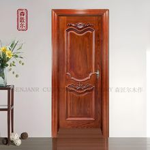 佛山木门厂家泰国齿接橡木烤漆卧室门卡斯拉房门刚果沙比利原木门