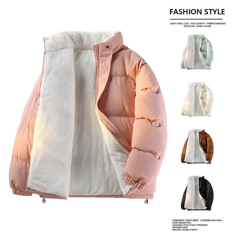Зимняя мужская и женская хлопчатобумажная одежда с капюшоном новая холодостойкая теплая и утолщённая хлебная одежда