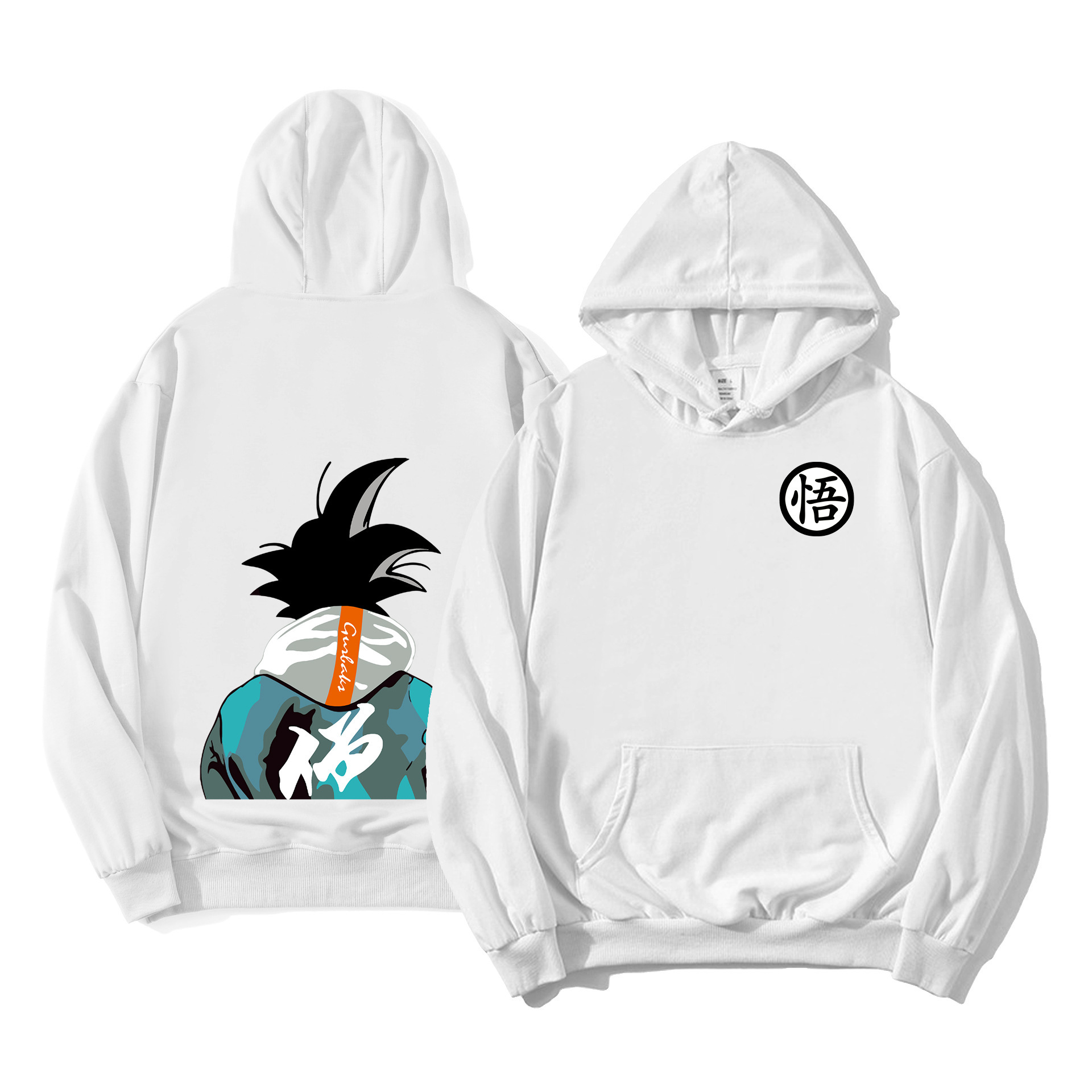 Anime Dragon Ball sudadera con capucha Wukong impresión periférica para hombres y mujeres tendencia tops sueltos pareja suéter chaqueta casual
