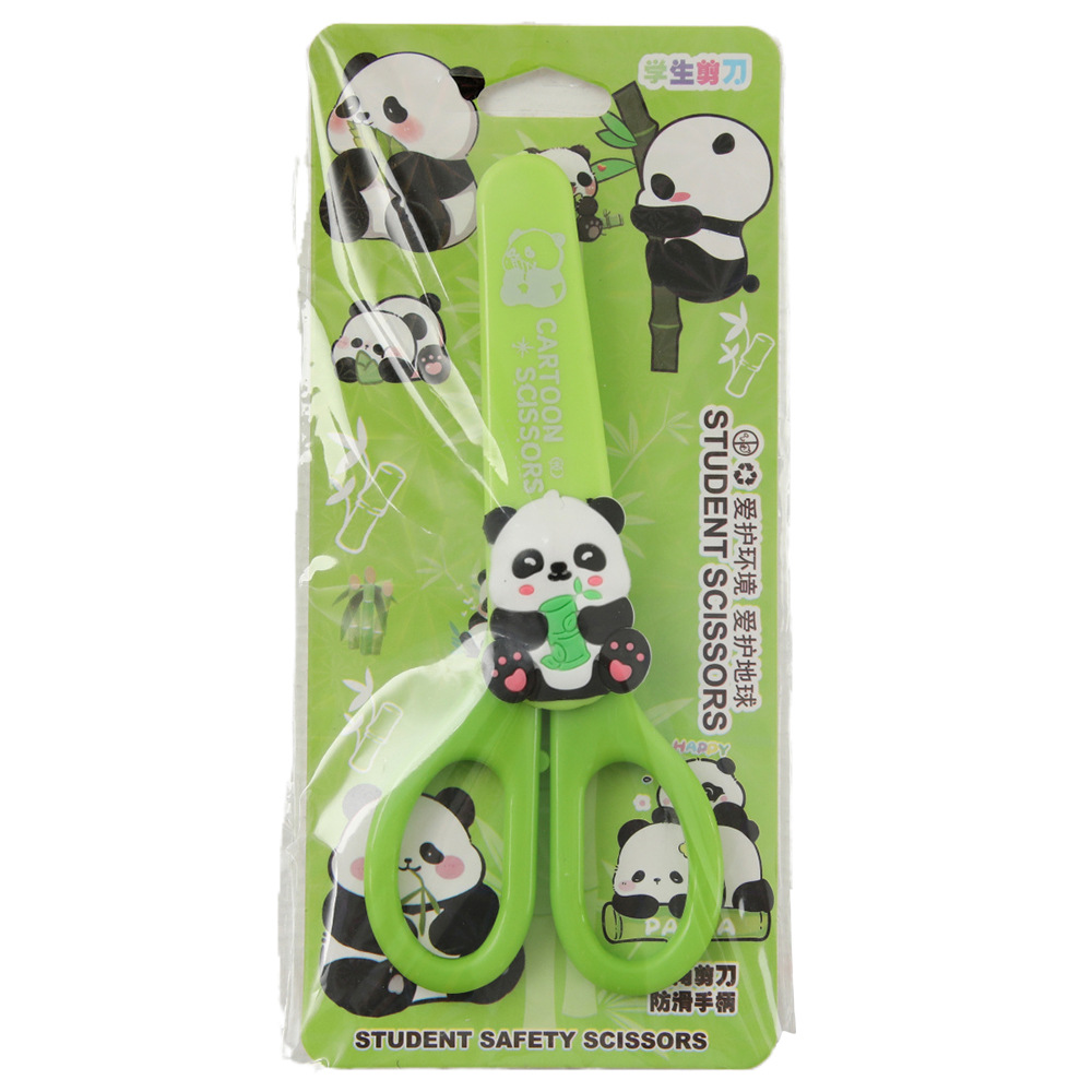 Tijeras panda de dibujos animados de alto valor facial tijeras de acero inoxidable tijeras de estudiantes herramientas de corte de papel DIY suministros creativos de estudiantes