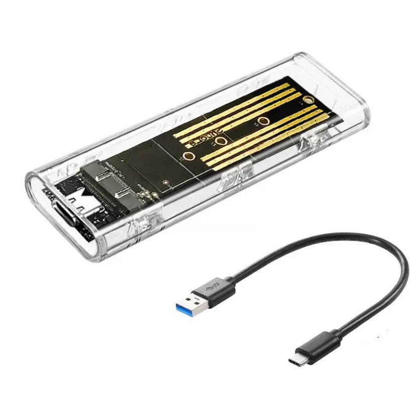 透明m.2固态硬盘盒子NGFF单协议 nvme 移动笔记本SSD移动盘M2硬盘