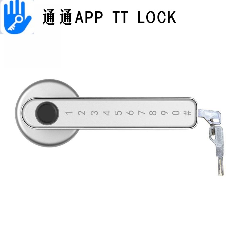 190 Silver-Tongtong APP-Huella digital-Contraseña-Llave-Bluetooth-Modo normalmente abierto