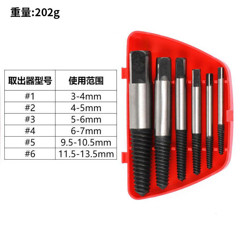 高速スチールダブルヘッドセット4341断糸滑りネジ取り出し器断糸取り出し器ネジ取り出し器ダブルヘッド|undefined